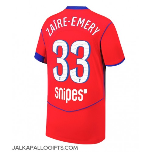 Paris Saint-Germain Warren Zaire-Emery #33 Kolmaspaita 2025-26 Lyhythihainen